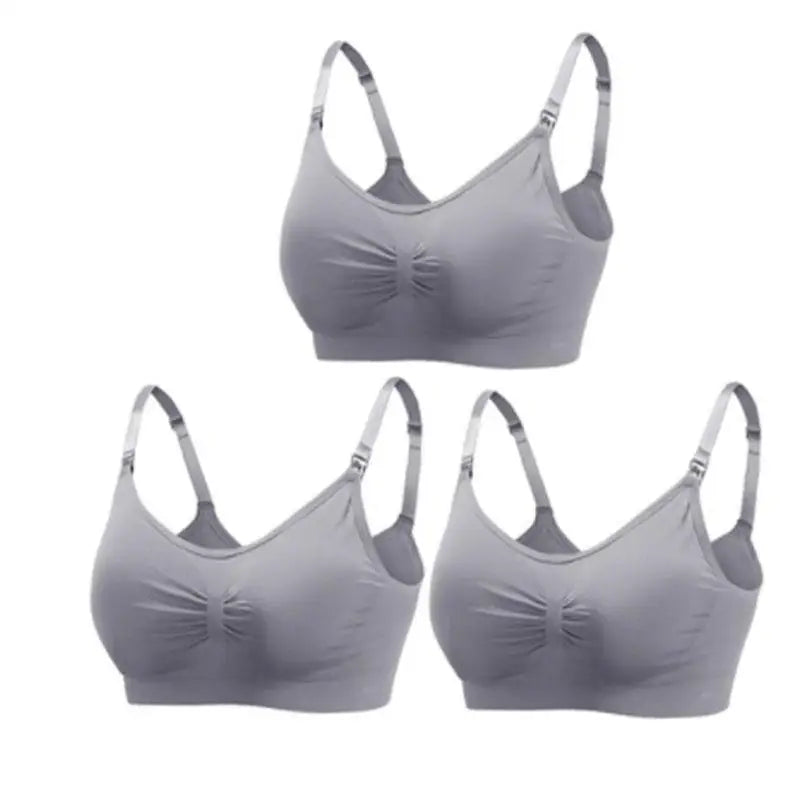 3pcs Seamless Maternity Nursing Bras – Comfort, Support & Easy Feeding