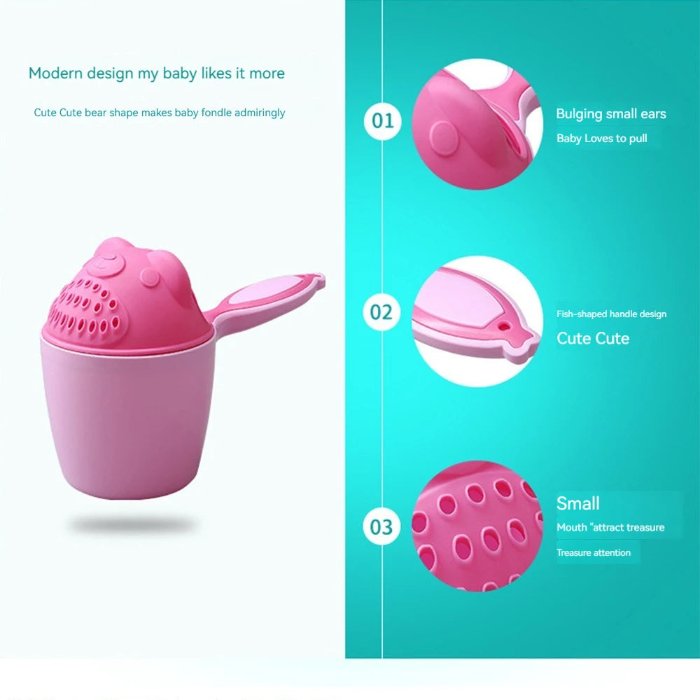 Cute Cartoon Baby Bath Cup – Gentle Hair Washing Made Fun