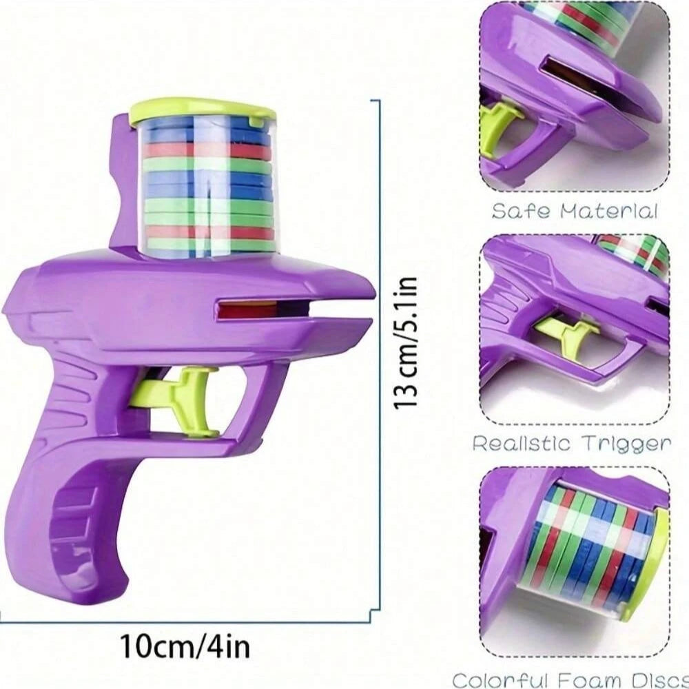 Foam Disc Launcher Handheld Shooting Toy – Safe Indoor & Outdoor Fun