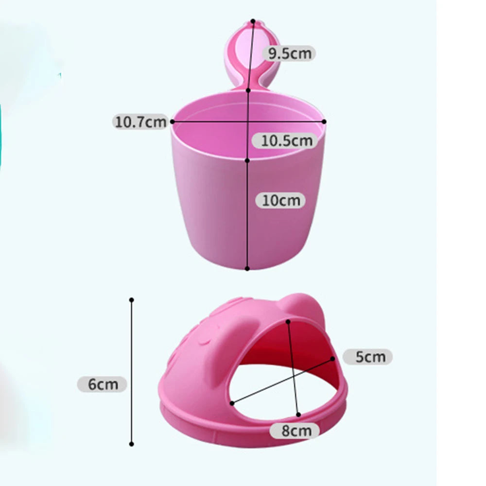Cute Cartoon Baby Bath Cup – Gentle Hair Washing Made Fun