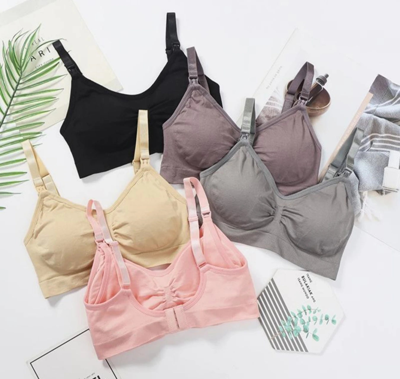 3pcs Seamless Maternity Nursing Bras – Comfort, Support & Easy Feeding