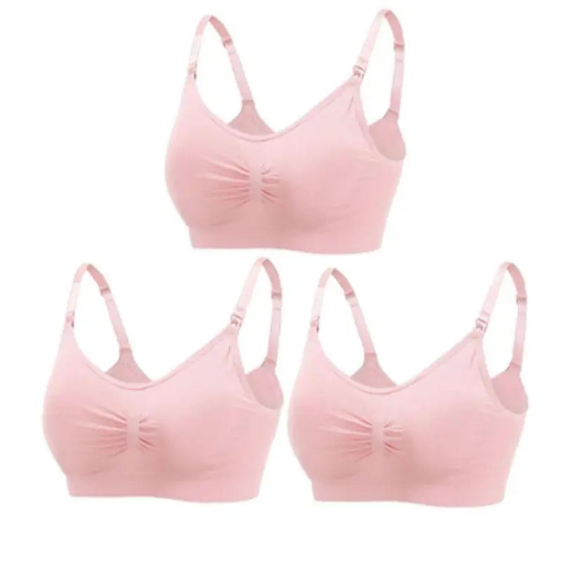 3pcs Seamless Maternity Nursing Bras – Comfort, Support & Easy Feeding